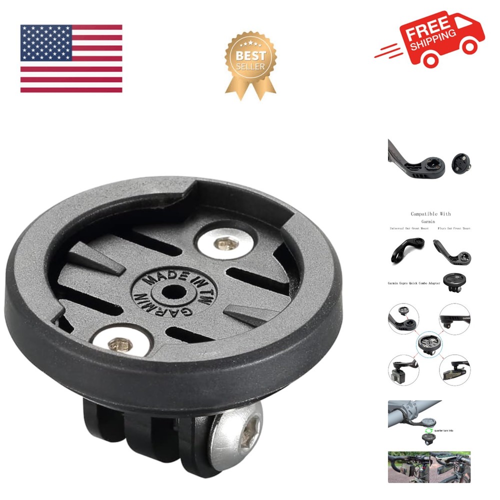 Out-Front Mount for Garmin Edge Compatible with Camera or Headlight Quick Rel...