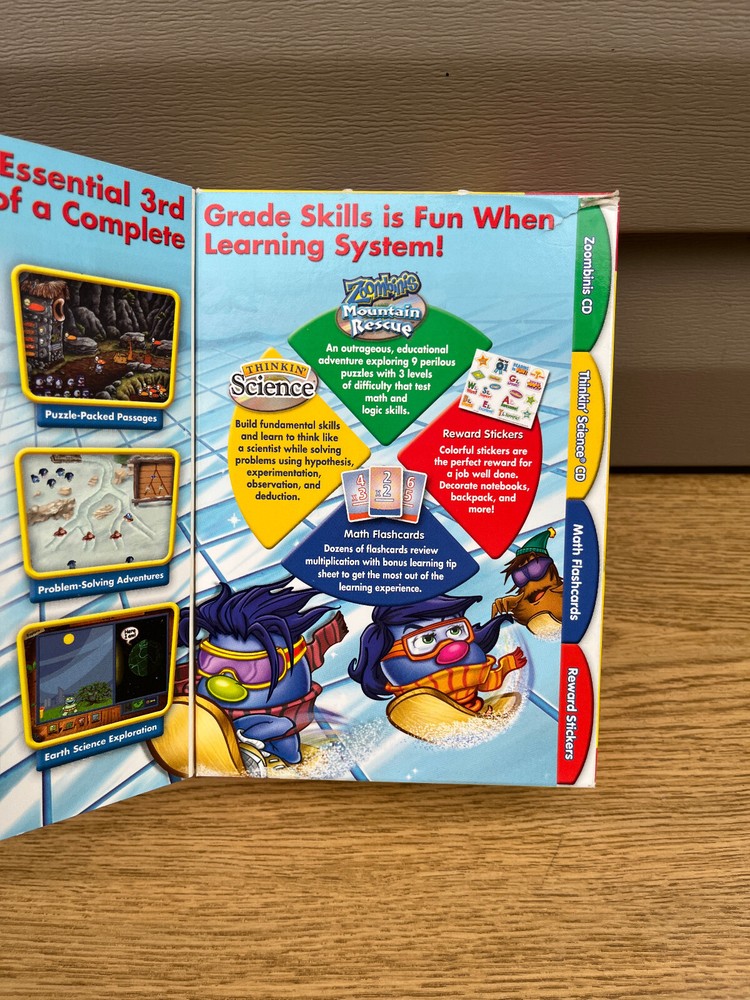 Zoombinis 3rd Grade (Ages 7-9) Learning Set (Math Flashcards, Science, Stickers)