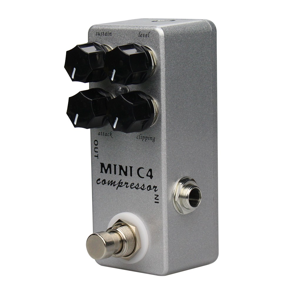 MOSKYAudio Mini C4 Compressor Guitar Effect Pedal True Bypass 4 Functional Knob