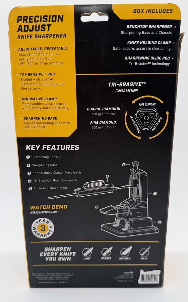 Work Sharp Precision Adjust Knife Sharpener Kit WSBCHPAJ EUC