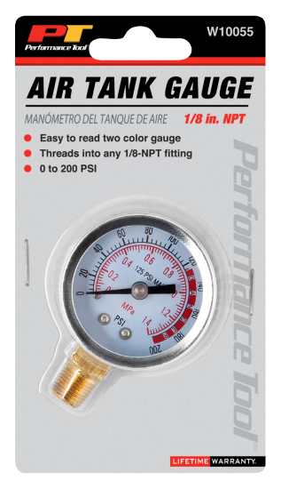 PERFORMANCE TOOL AIR TANK GAUGE W10055