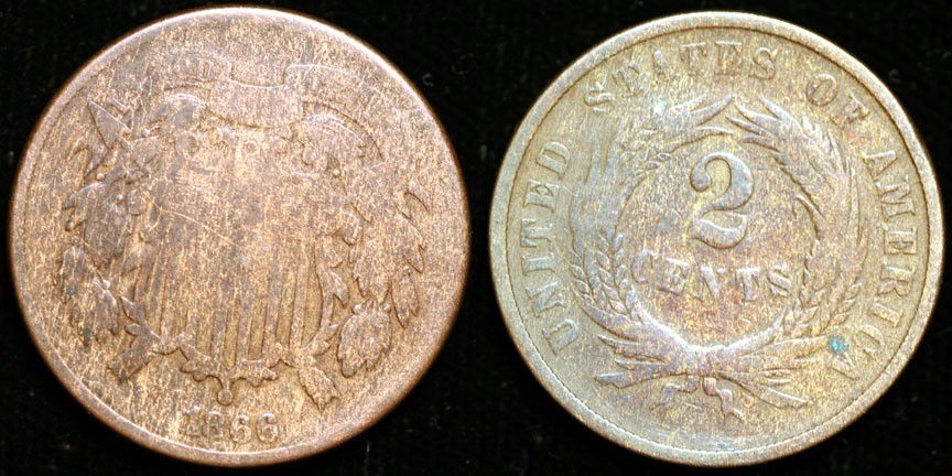 1866  Two Cent Piece