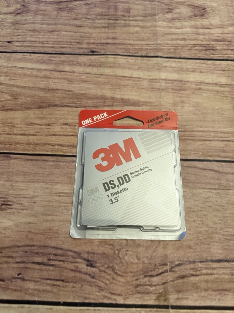 3M DS DD 3.5" Diskettes Formatted IBM Double Sided/Density Sealed Single Pack
