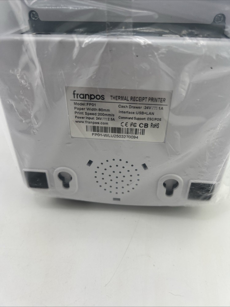 Franpos Thermal Receipt Printer White FP01 No Power Cord