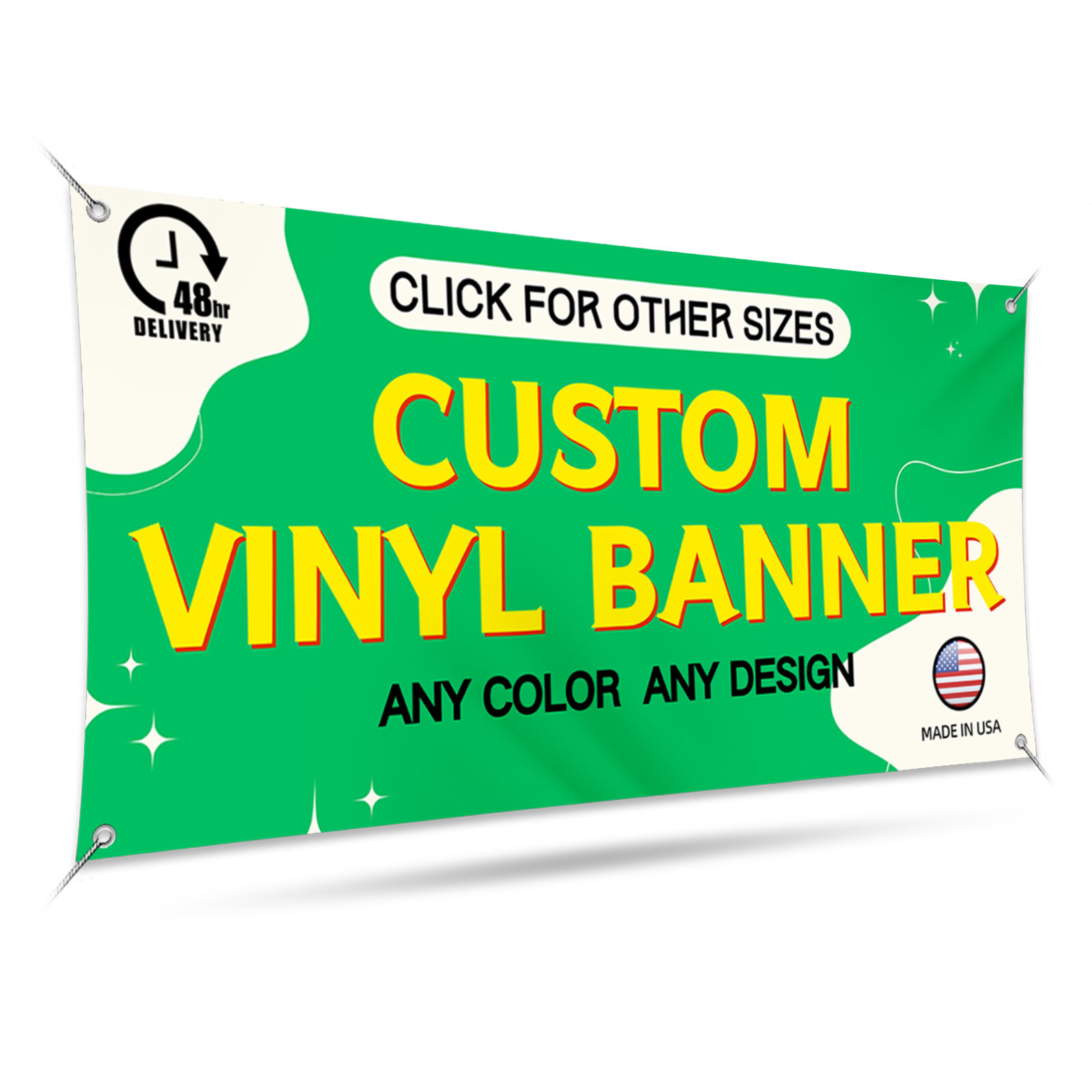 Full-Color 13oz Vinyl Banner Custom Printed for Business-Add Your Text and Logo
