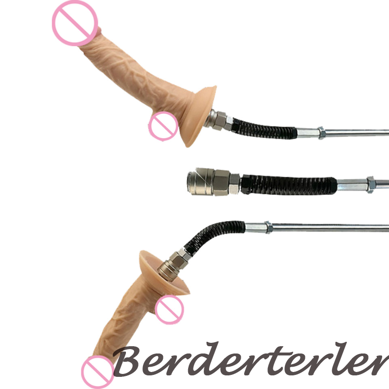 Sex Machine Multi Attachments 3XLR Vac-u-lock Bendable Spring Connector Extensio