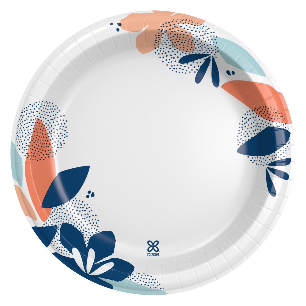 Disposable Paper Plates, 10", Multi-Color, 100 Count