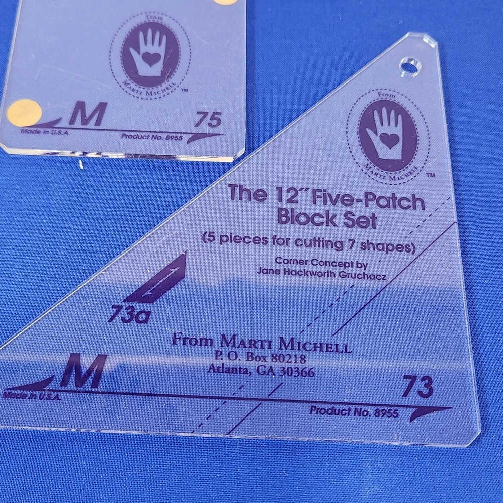 Marti Michell Perfect Patchwork Templates Set M - 12 Inch Five-Patch Block 8955