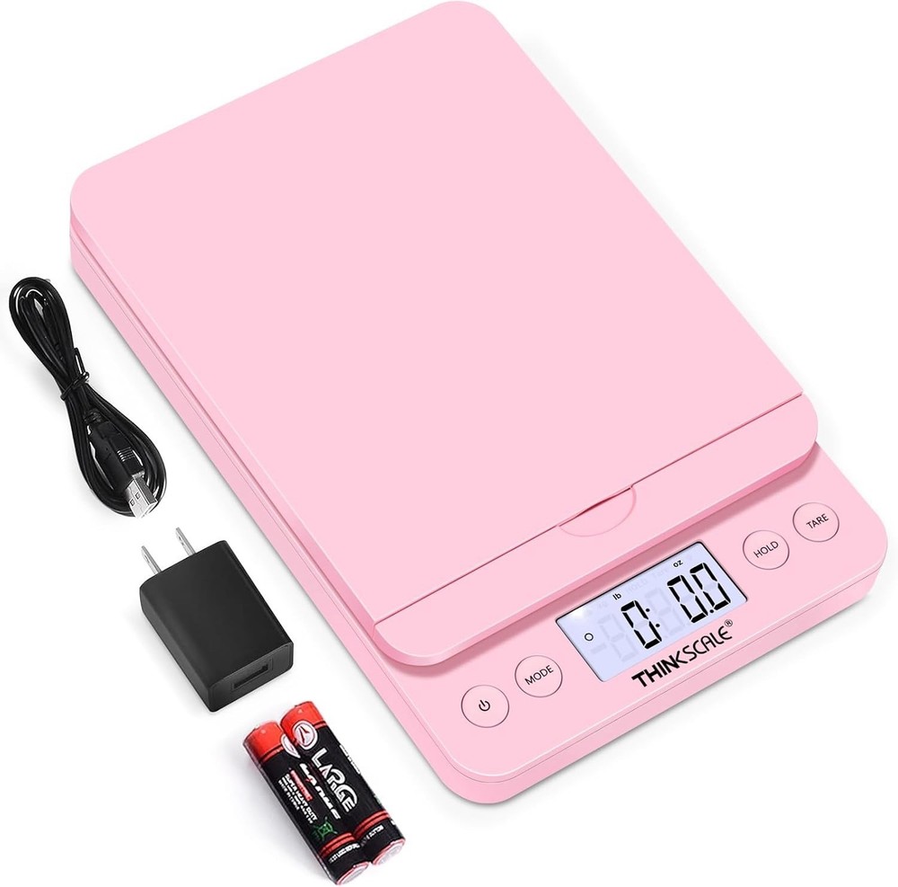 Shipping Scale 86lb/0.1oz Postal Scale-Candy Pink Style Hold/Tear Function