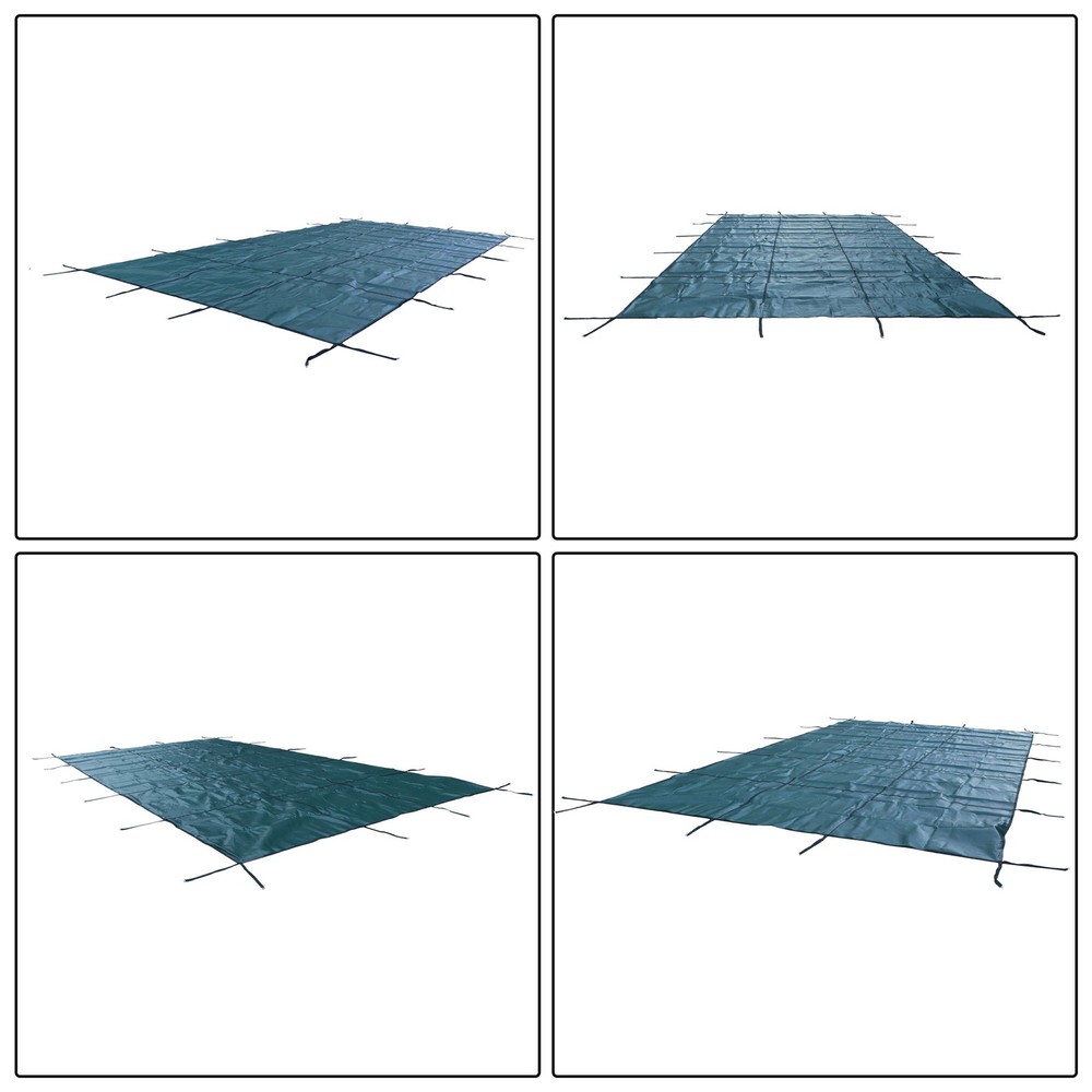 Inground Pool Cover Safety Fits Rectangle Swimming Pool Mesh Solid Pool Cover