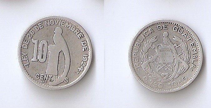 Guatemala 10 centavos 1945
