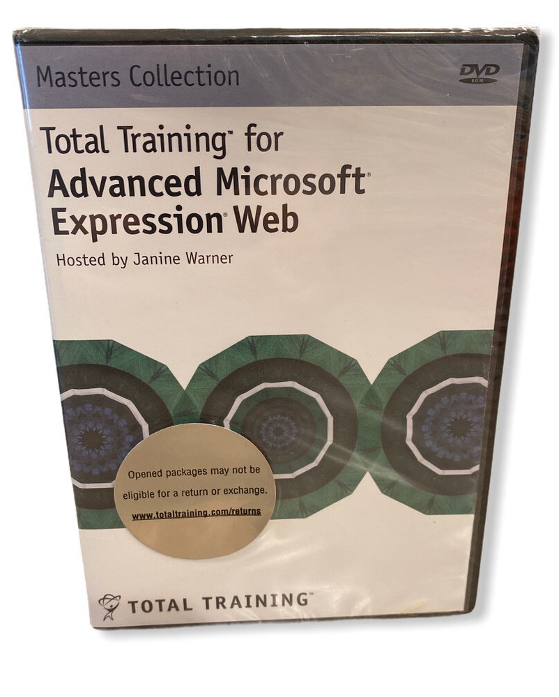 Advanced Microsoft Expression Web Total Training (DVD) Brand new sealed￼
