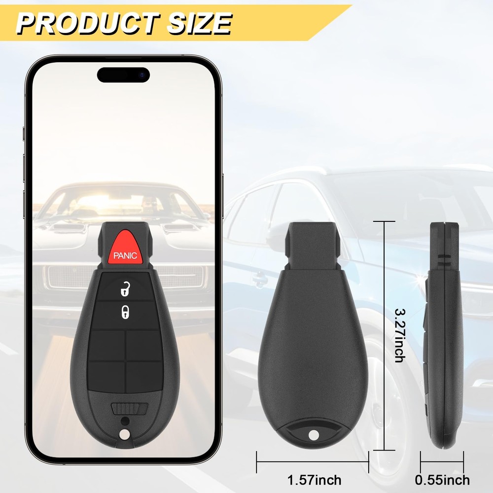 Ram Key Fob Replacement 2013-2021 2 Pack Keyless Entry Remote
