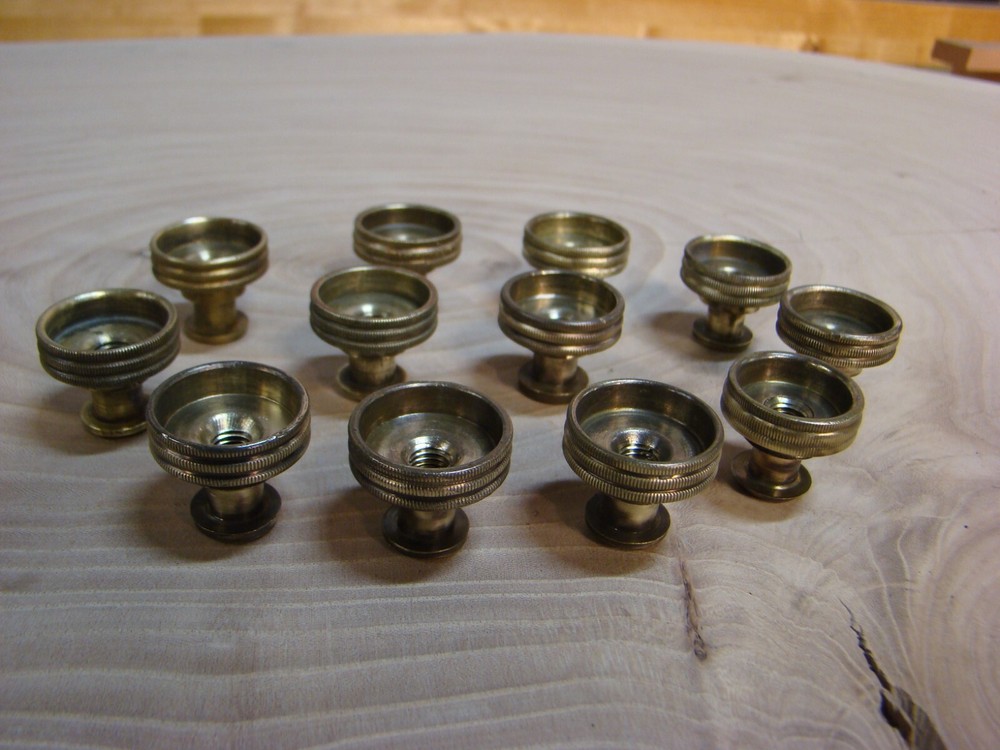 Stanley 1" Brass Depth Adjustment Wheel, Left-Hand Thread, Cleaned NOT Polished