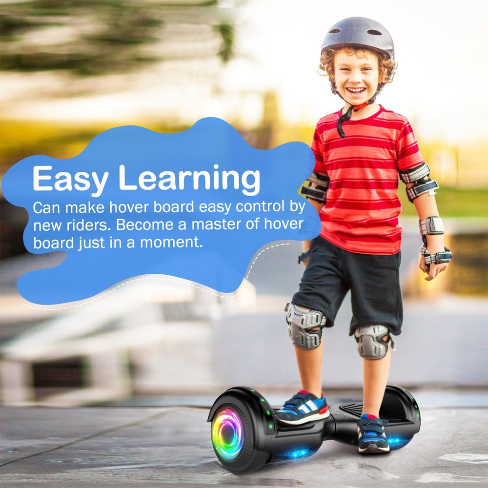 Electric Hoverboard Bluetooth Speaker Light-Up Wheels Self-Balancing 7.5Mph