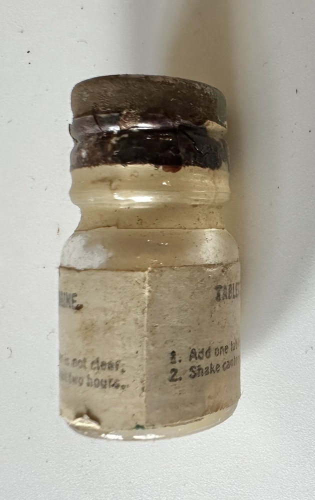 Vintage Military Water Purification Tablets Lambert Pharmacal Co (2H)