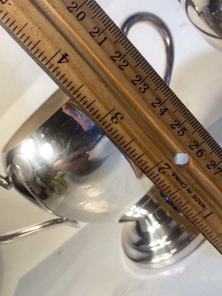 Blackington Creamer & Sugar Fine Silver Plate MCM