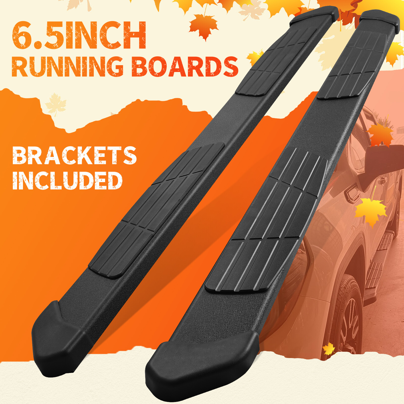 6.5 inch For 17-23 Honda Ridgeline Running Boards Truck Step Nerf Bar Blcak T