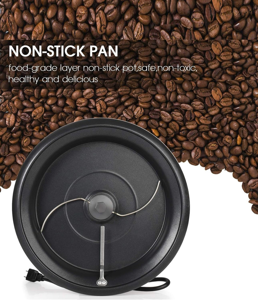 Electric Coffee Roaster 110V with Timer - 1200W Bean Roasting Machine