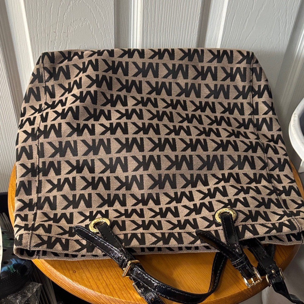 Michael Kors Brown/Tan Monogram Tote Bag