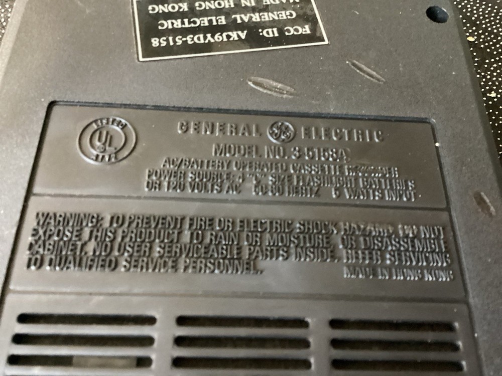 GE VTG Computer Program Data Recorder 3-5158 Tested And Working Has Box