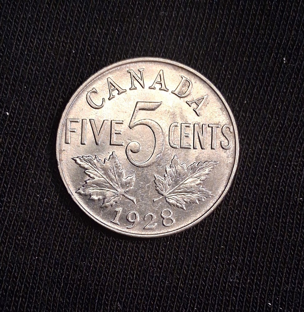 CANADA-1928 NICKEL-NICE BU