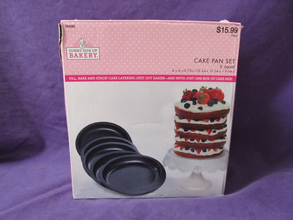 Cake Pan Set 6x6 inch 5 pans for layers