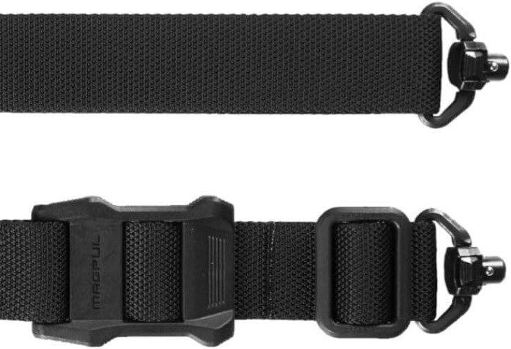 Adjustable MS1 QDM Two Point Rifle Sling - Solid Black Nylon for Comfort