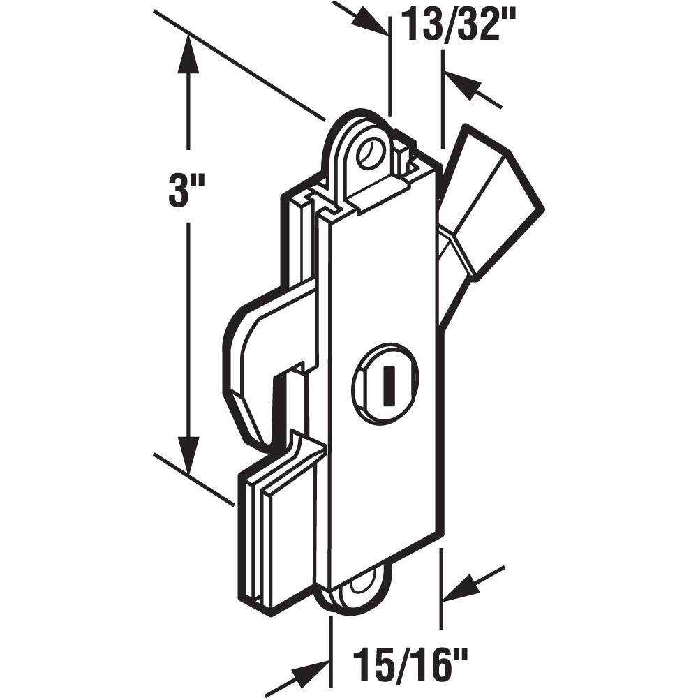 Aluminum Surface Mount Sliding Door Keeper