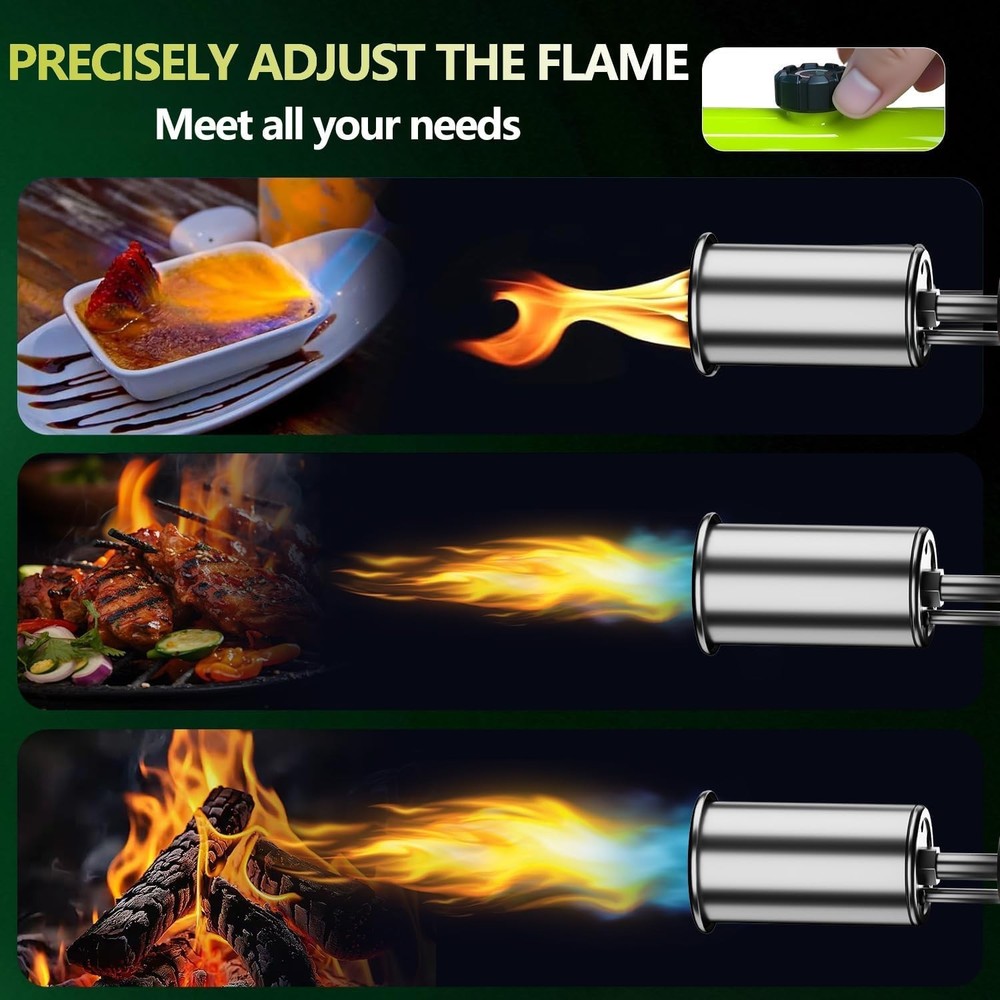 SEESE Powerful Propane Torch Gun,Kitchen Cooking Torch With One-Touch Max