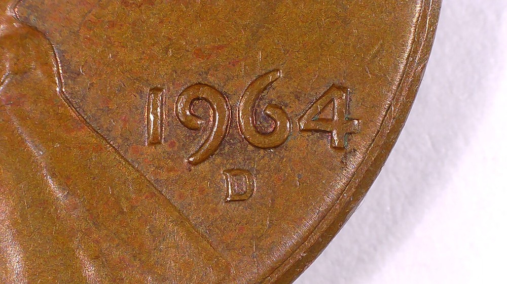 1964 D Lincoln Cent Woodgrain