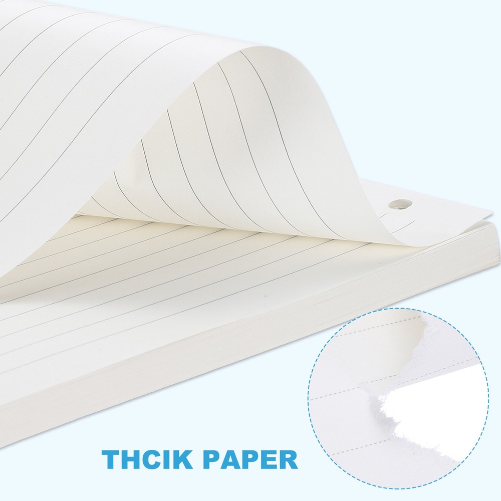 Ruled Refills Inserts 6-Ring Binder Loose Leaf, 80 Sheets/160 Pages, Lined
