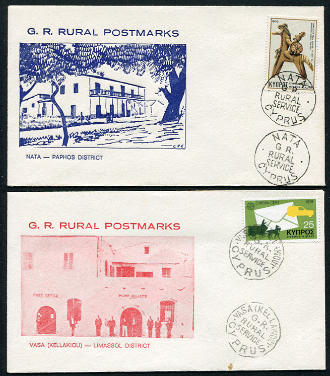 CYPRUS (24859): NATA, VASA postmarks on covers