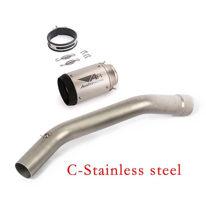 For Kawasaki Ninja ZX6R Carbon Exhaust Muffler Mid Link Pipe Slip On ZX636 09-23