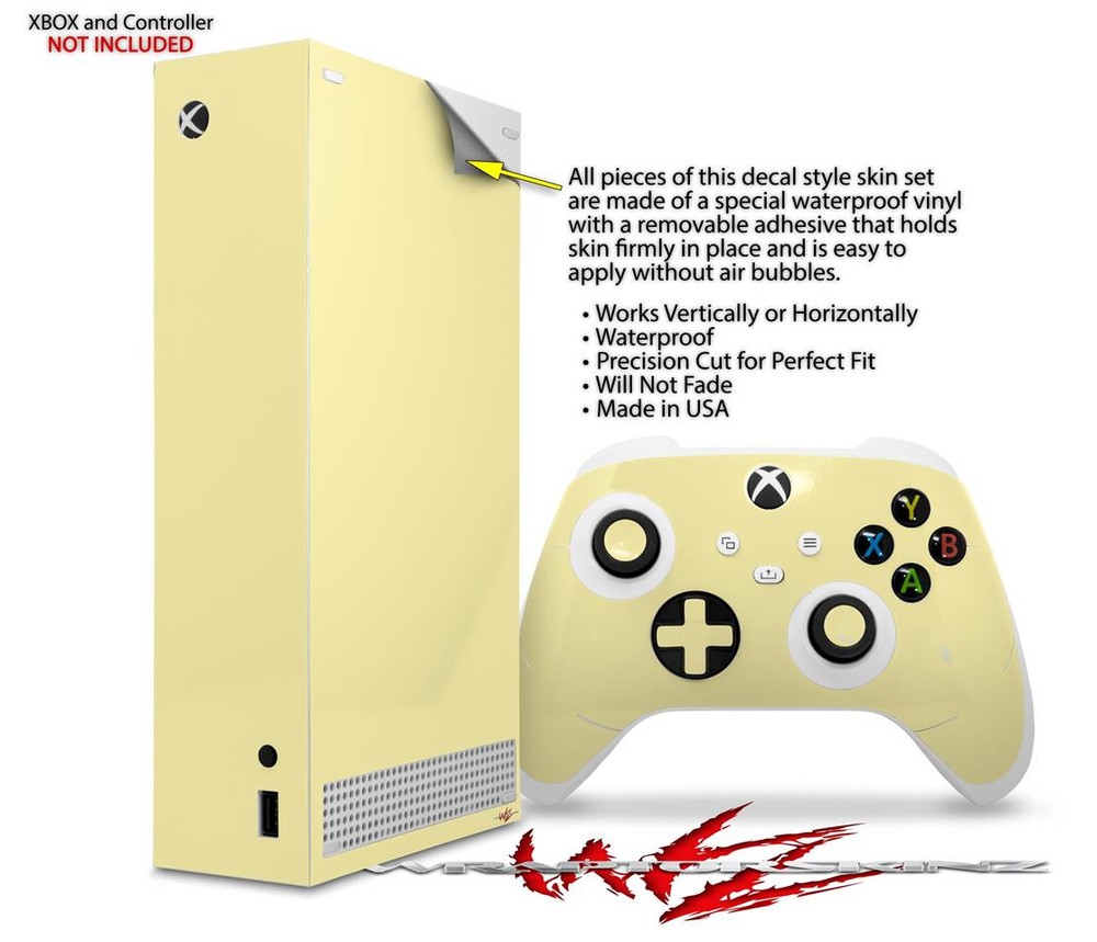 Skin Wrap for XBOX Series S Console Controller Solids Collection Yellow Sunshine