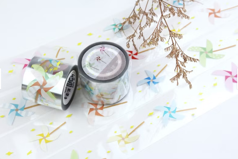 Colorful Paper Pinwheel PET Tape SAMPLE LOOP
