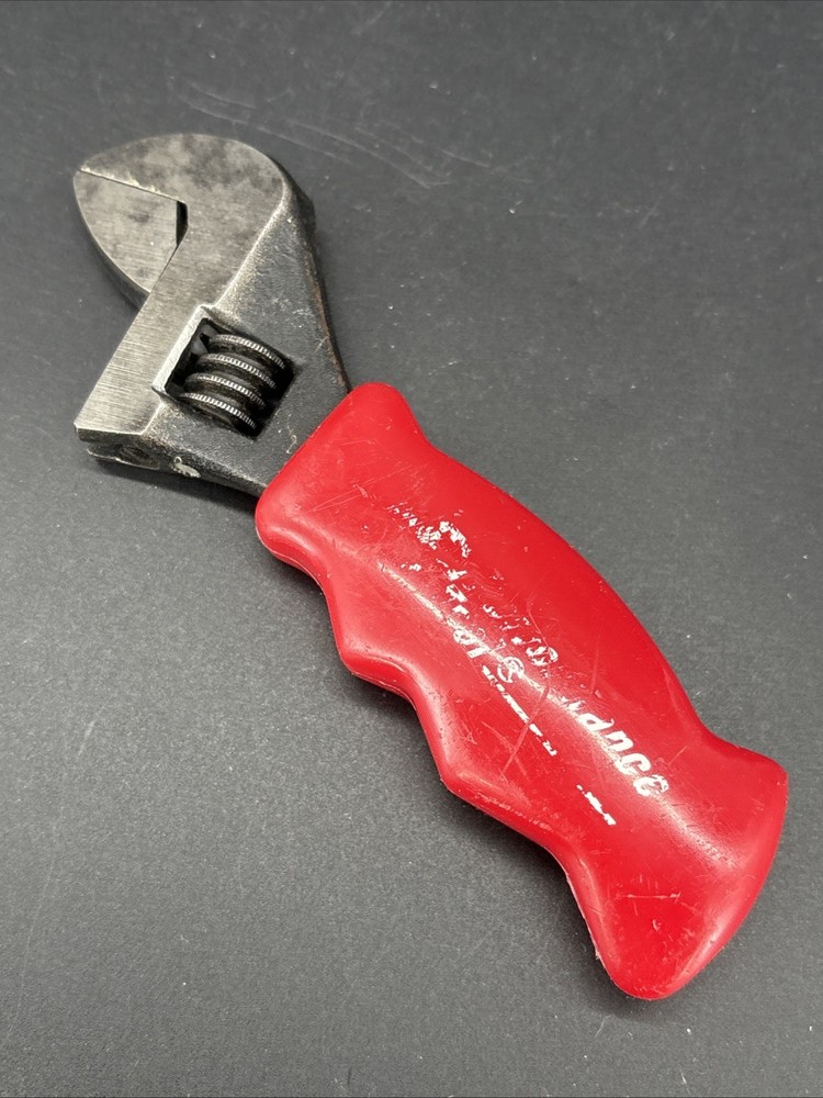 Performance Tool Small 1" Adjustable Crescent Style Wrench 6” Long W/Red Handle