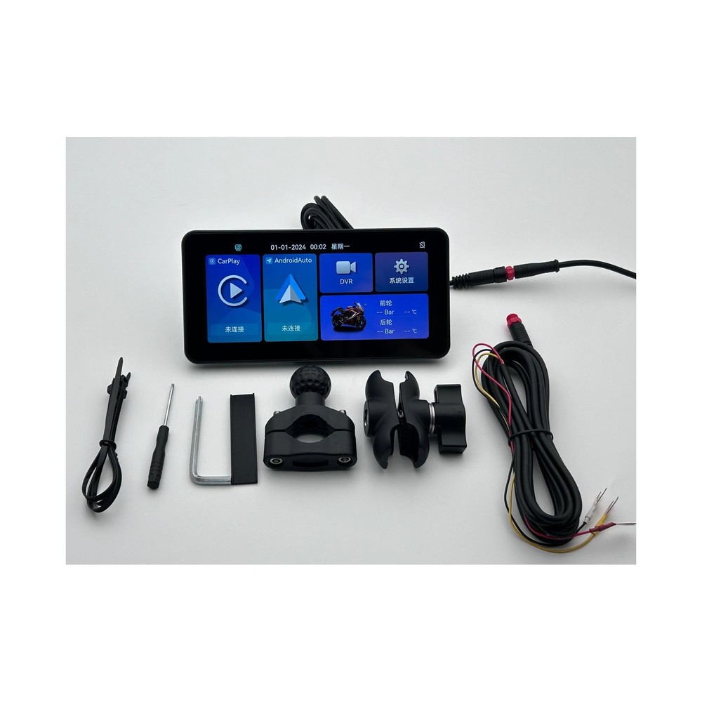 Motorcycle GPS Navigation Wireless Portable Carplay/Android Waterproof