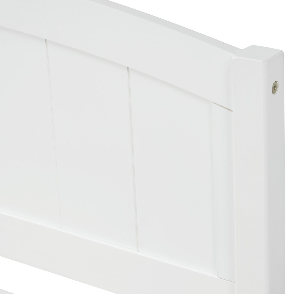 Twin size Platform Bed with Trundle White
