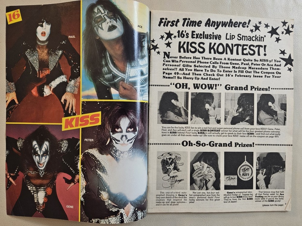 16 Magazine November 1978 KISS, GARRETT, ROLLERS, GIBB