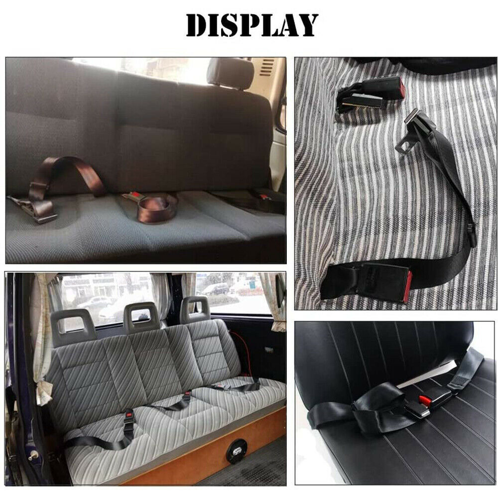 2Pack Universal Lap Seat Belt 2 Point Adjustable Retractable Car Single Seat Lap