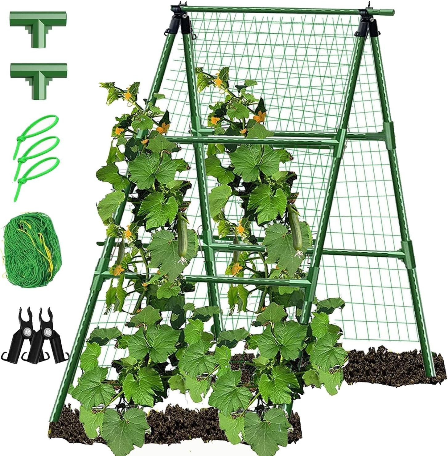 Cucumber Trellis Garden Trellis Arch Trellis, Tall Metal Trellis for Climbing...
