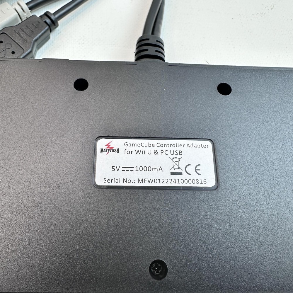 Mayflash Gamecube Controller Adapter for Wii U, Switch, PC, Plug & Play, 4 Ports