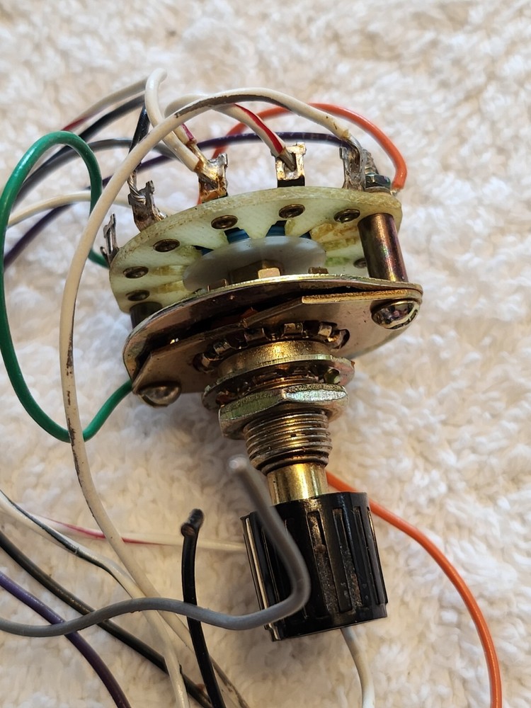 3 POSITION 12 PIN PANEL MOUNT SWITCH W/KNOB TESTED