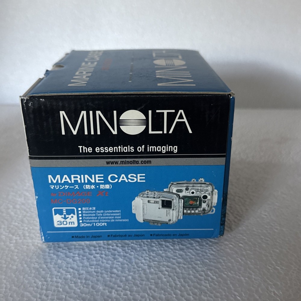 MINOLTA MARINE CASE MC-DG200 - NEW CASE W/STRAP & BOOK
