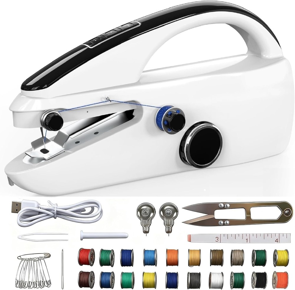Portable Mini Sewing Machine for Beginners， Portable Handheld Sewing Machine