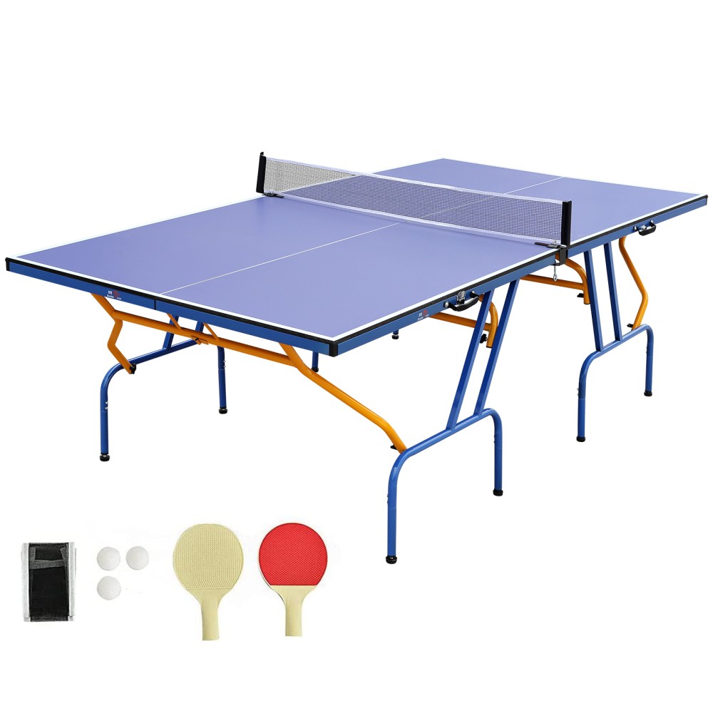 Table Tennis Table, 8×4 Ft Foldable & Portable Ping Pong Table Set With 2 Table