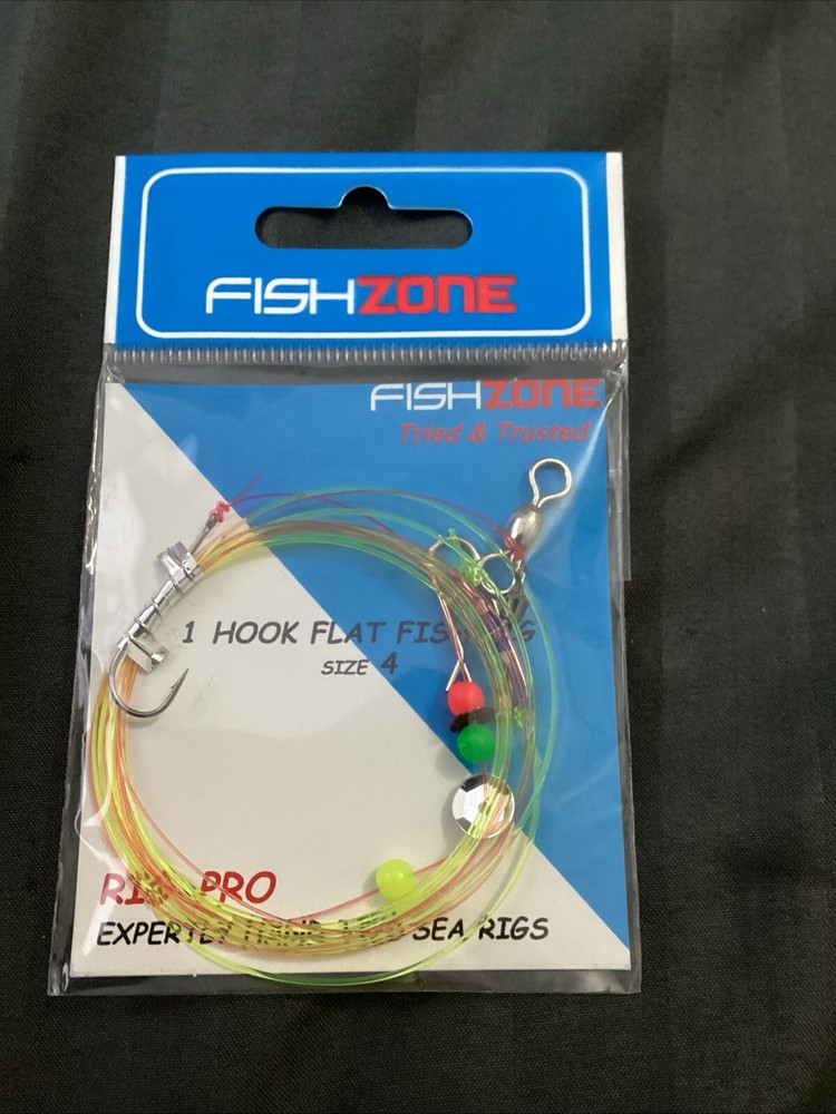 Fishzone 1 Hook Flatfish Rig Size 4