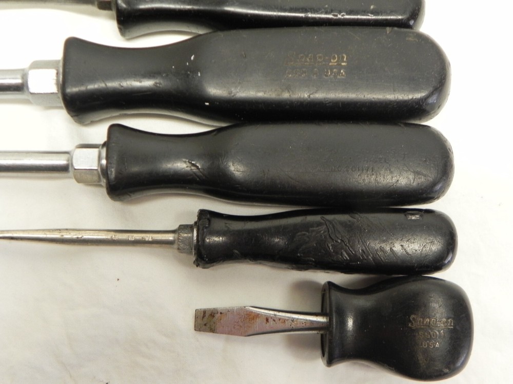 Snap-On 7 Piece Combination Black Hard Handle Screwdriver Set