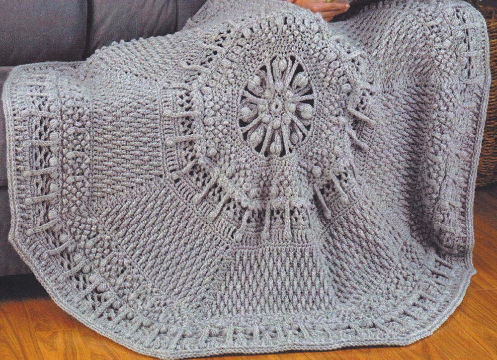 Cool Silver Crocheted Afghan Pattern in Worsted Weight